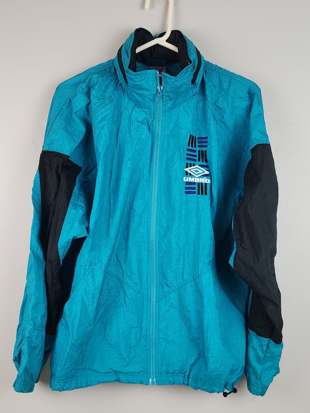 90s Umbro Nylon Teal Windbreaker Jacket Medium